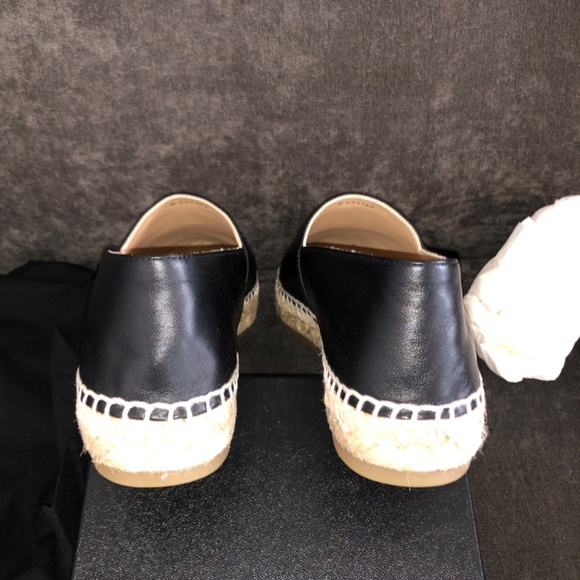 CHANEL  Espadrilles black lamb skin size EU40 fits US size 9 - Picture 9 of 13